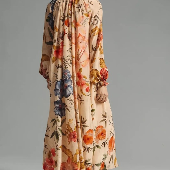 New Anthropologie Siddhartha Bansal Ruffled Tie-Neck Dress small - Picture 5 of 16